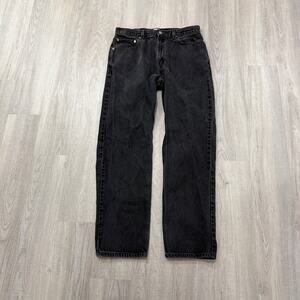 Vintage Levis 550 Jeans Men's 34x32 Black Denim Relaxed Fit y2k Western 2004